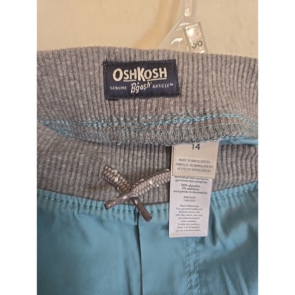 OshKosh B’gosh Boys Green Aqua Shorts - Size 14 New - Picture 4 of 11